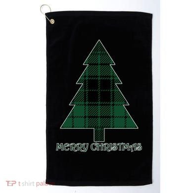 Merry Christmas Plaited Tree Golf Towel