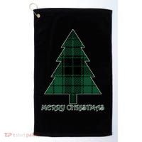 Merry Christmas Plaited Tree Golf Towel thumb 0