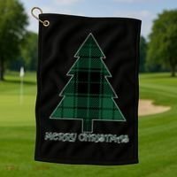 Merry Christmas Plaited Tree Golf Towel thumb 1