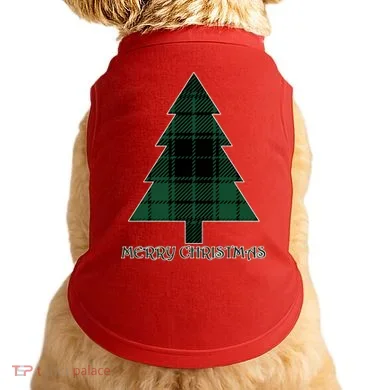 Merry Christmas Plaited Tree Doggie Tank