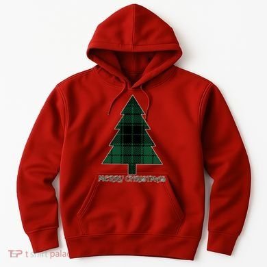 Merry Christmas Plaited Tree Hoodie