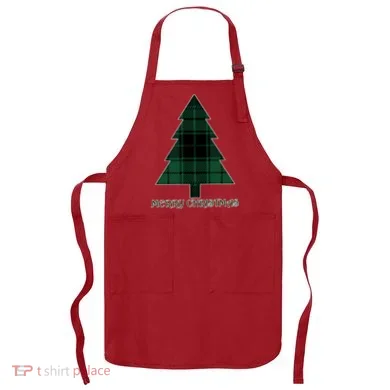 Merry Christmas Plaited Tree Apron