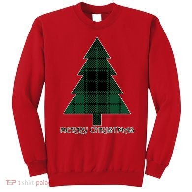Merry Christmas Plaited Tree Sweatshirt