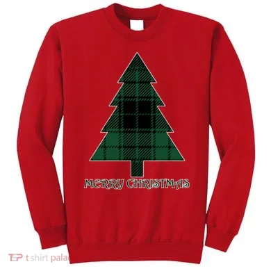 Merry Christmas Plaited Tree Sweatshirt