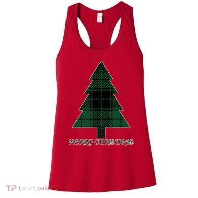 Merry Christmas Plaited Tree Women's Tank Top