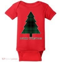 Merry Christmas Plaited Tree Baby Bodysuit thumb 0