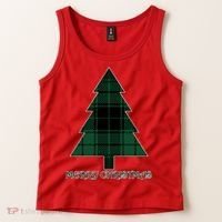 Merry Christmas Plaited Tree Tank Top thumb 2