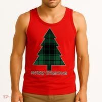 Merry Christmas Plaited Tree Tank Top thumb 3