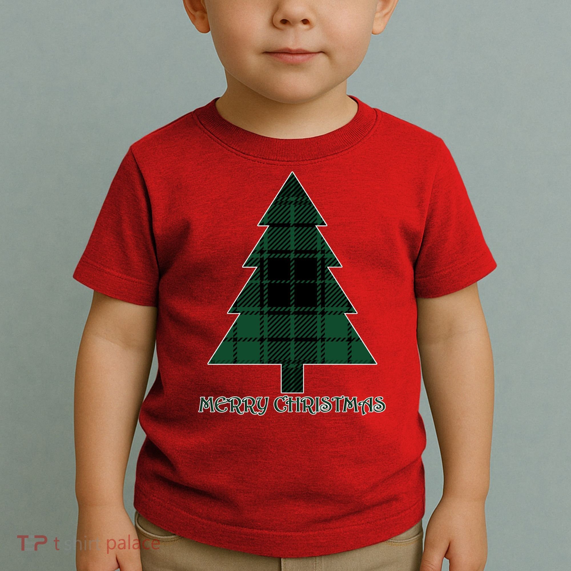 Merry Christmas Plaited Tree Toddler T-Shirt
