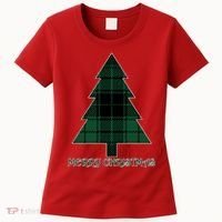 Merry Christmas Plaited Tree Women's T-Shirt thumb 0