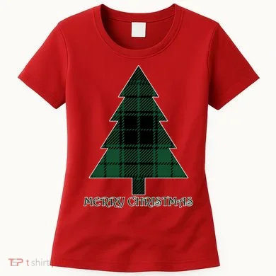 Merry Christmas Plaited Tree Women's T-Shirt