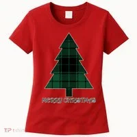 Merry Christmas Plaited Tree Women's T-Shirt thumb 0