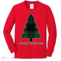 Merry Christmas Plaited Tree Kids Long Sleeve Shirt thumb 0