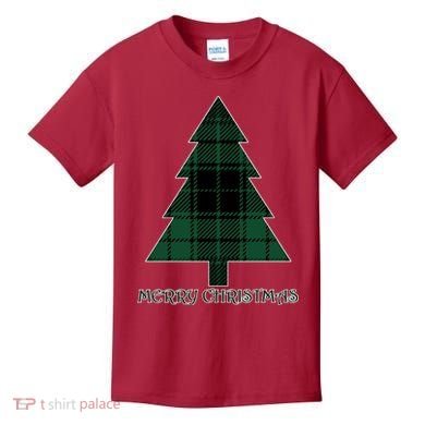 Merry Christmas Plaited Tree Kids T-Shirt