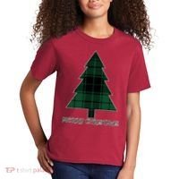 Merry Christmas Plaited Tree Kids T-Shirt thumb 2