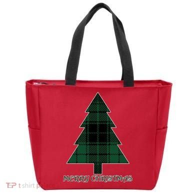 Merry Christmas Plaited Tree Tote Bag