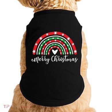 Merry Christmas Rainbow Doggie Tank