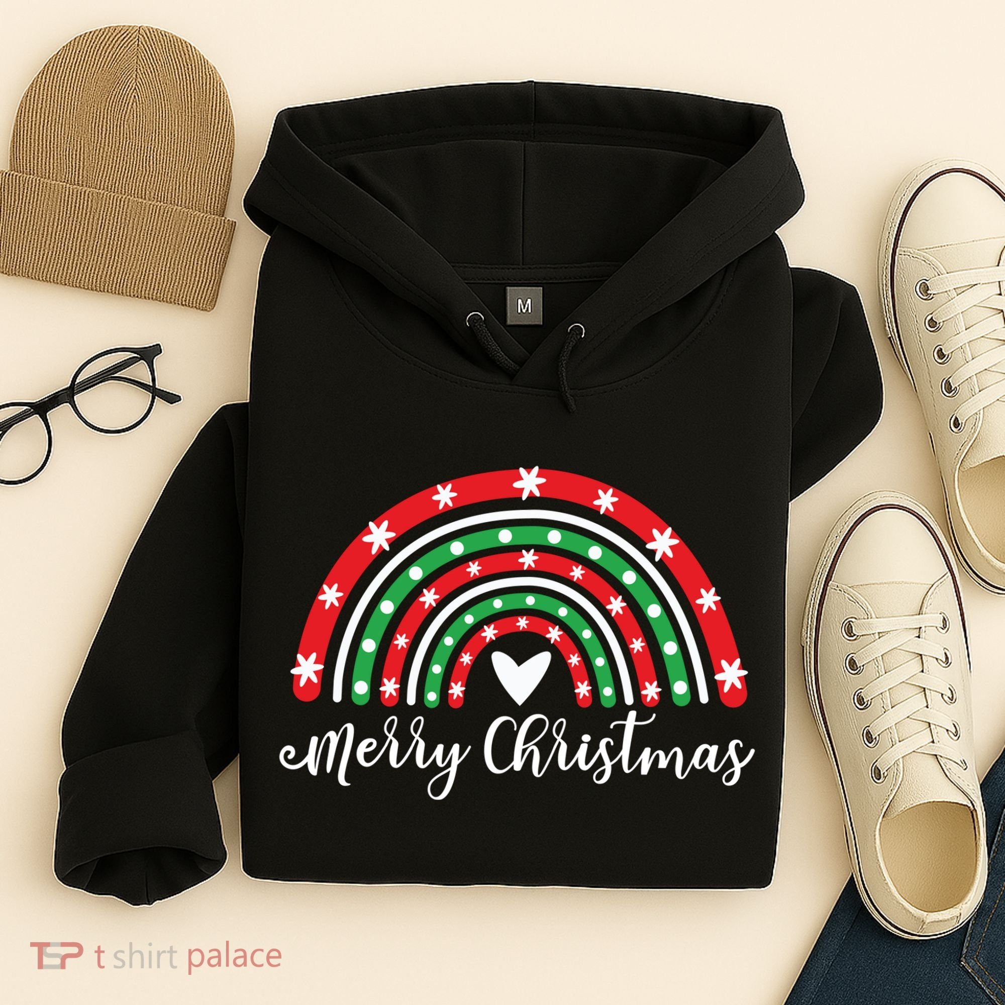 Merry Christmas Rainbow Hoodie