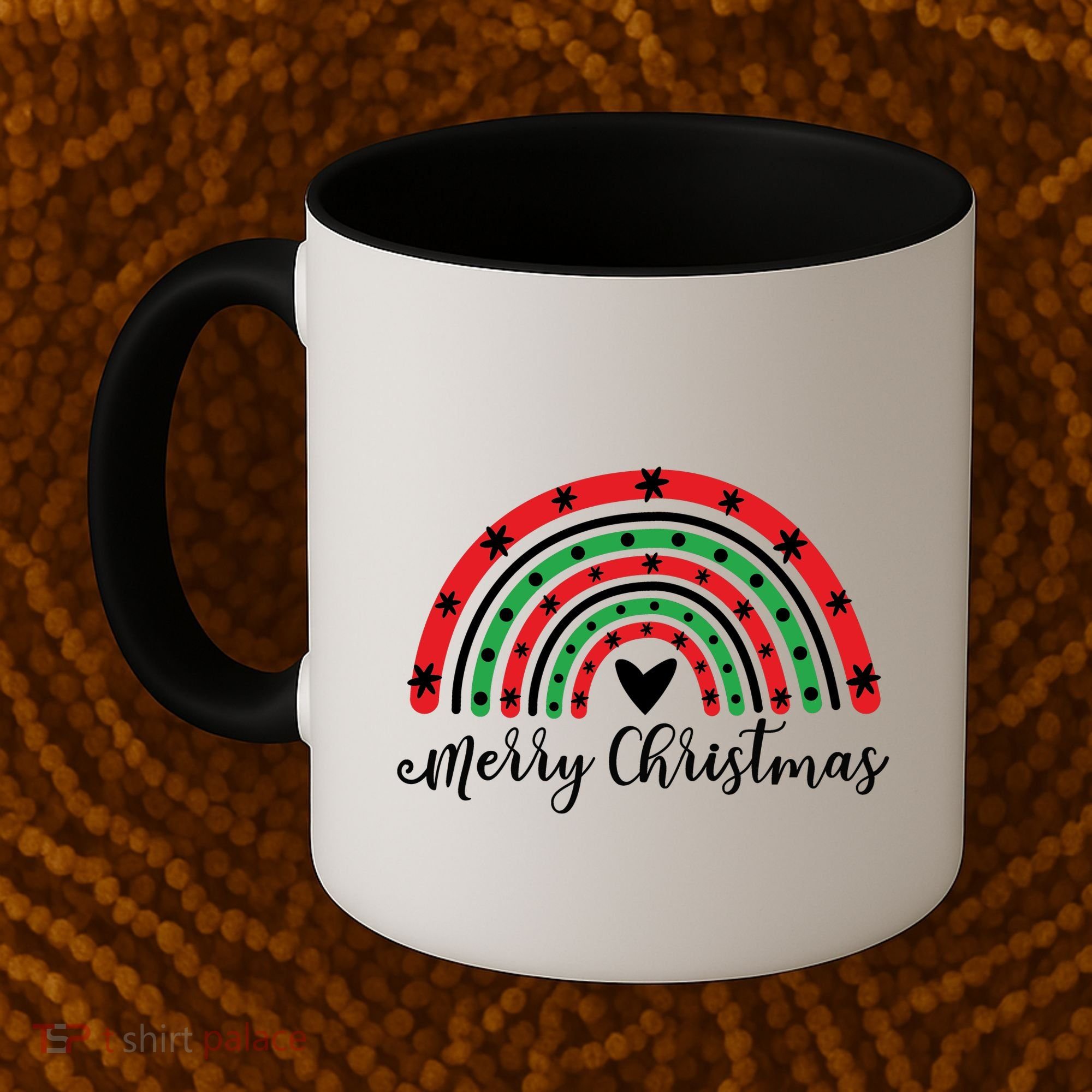 Merry Christmas Rainbow Coffee Mug