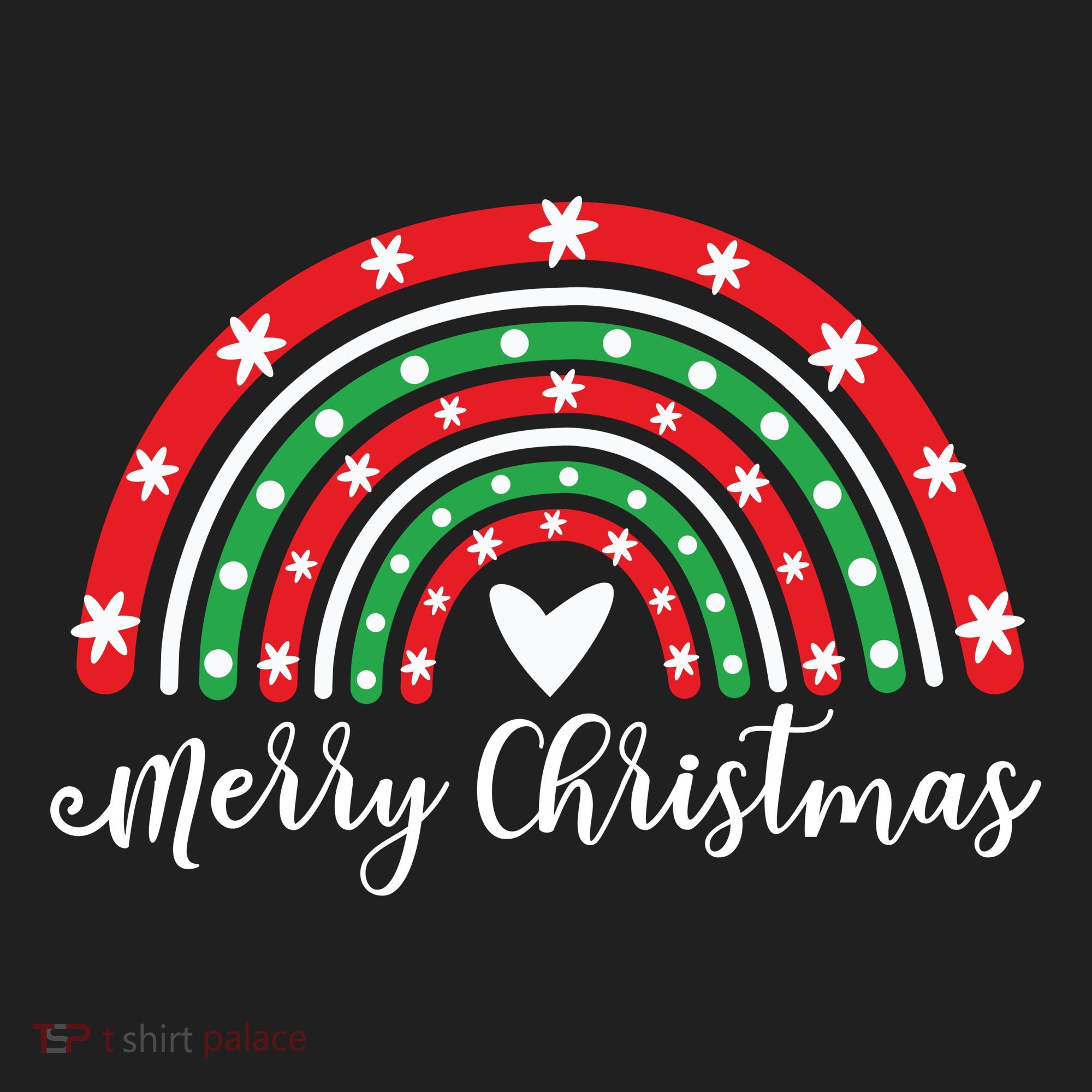 Merry Christmas Rainbow Beanie