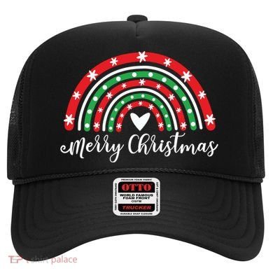 Merry Christmas Rainbow Hat