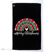 Merry Christmas Rainbow Golf Towel thumb 0