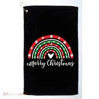 Merry Christmas Rainbow Golf Towel thumb 0