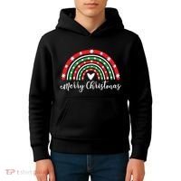 Merry Christmas Rainbow Kids Hoodie thumb 4