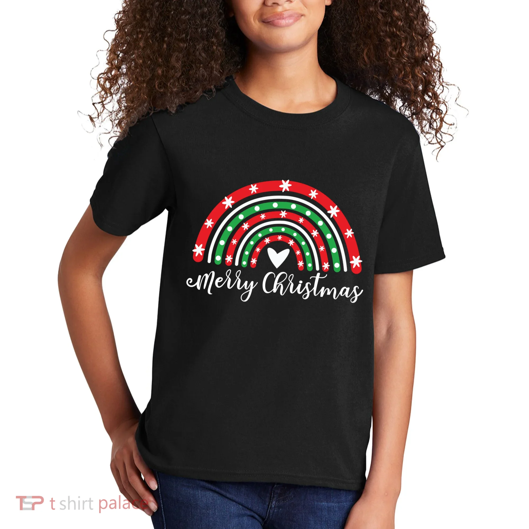 Merry Christmas Rainbow Kids T-Shirt