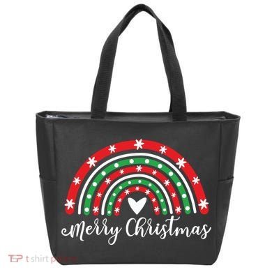 Merry Christmas Rainbow Tote Bag