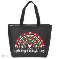 Merry Christmas Rainbow Tote Bag thumb 0