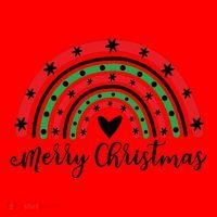 Merry Christmas Rainbow Santa Hat thumb 1