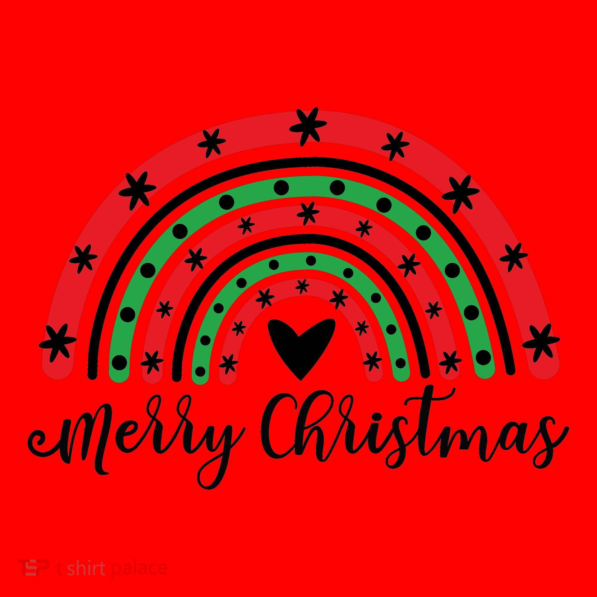Merry Christmas Rainbow Santa Hat