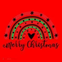 Merry Christmas Rainbow Santa Hat thumb 1
