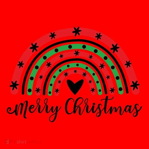 Merry Christmas Rainbow Santa Hat