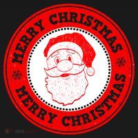 Merry Christmas Santa Claus Distressed Stamp of Approval Backpack thumb 2