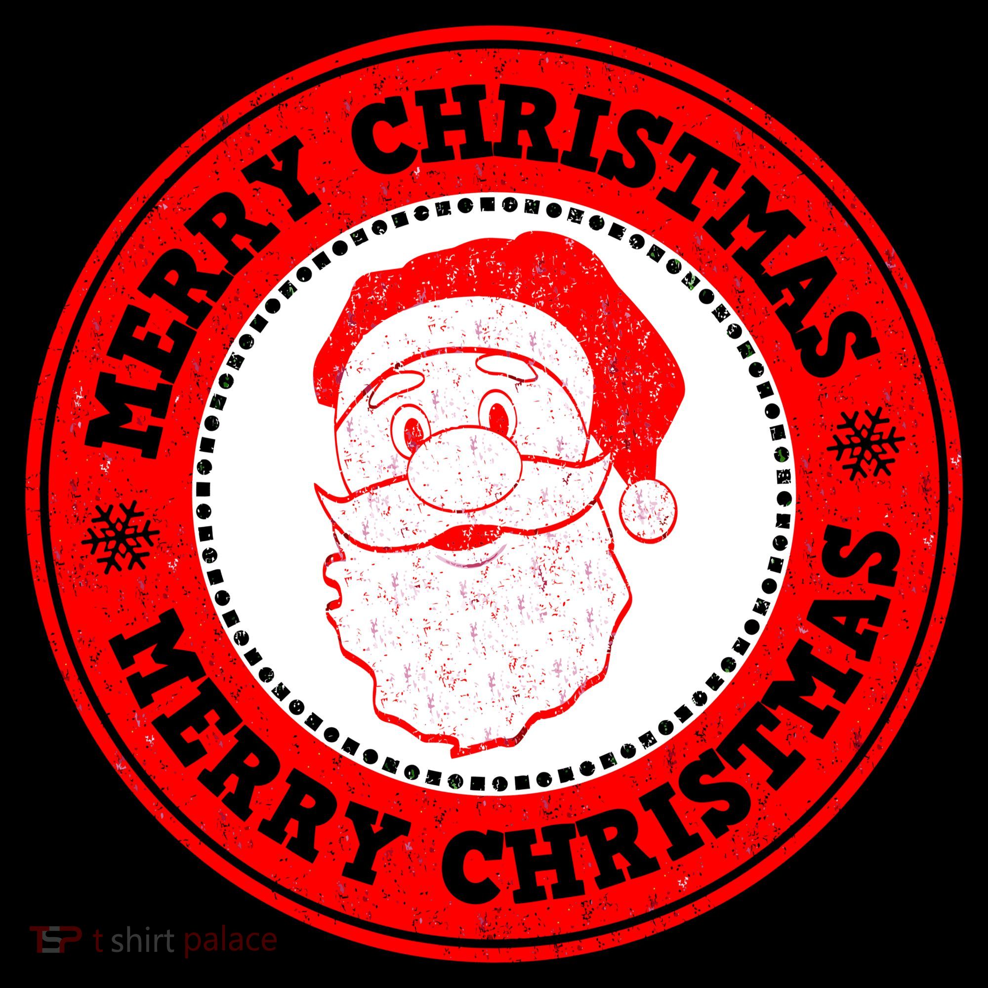 Merry Christmas Santa Claus Distressed Stamp of Approval Coffee Mug