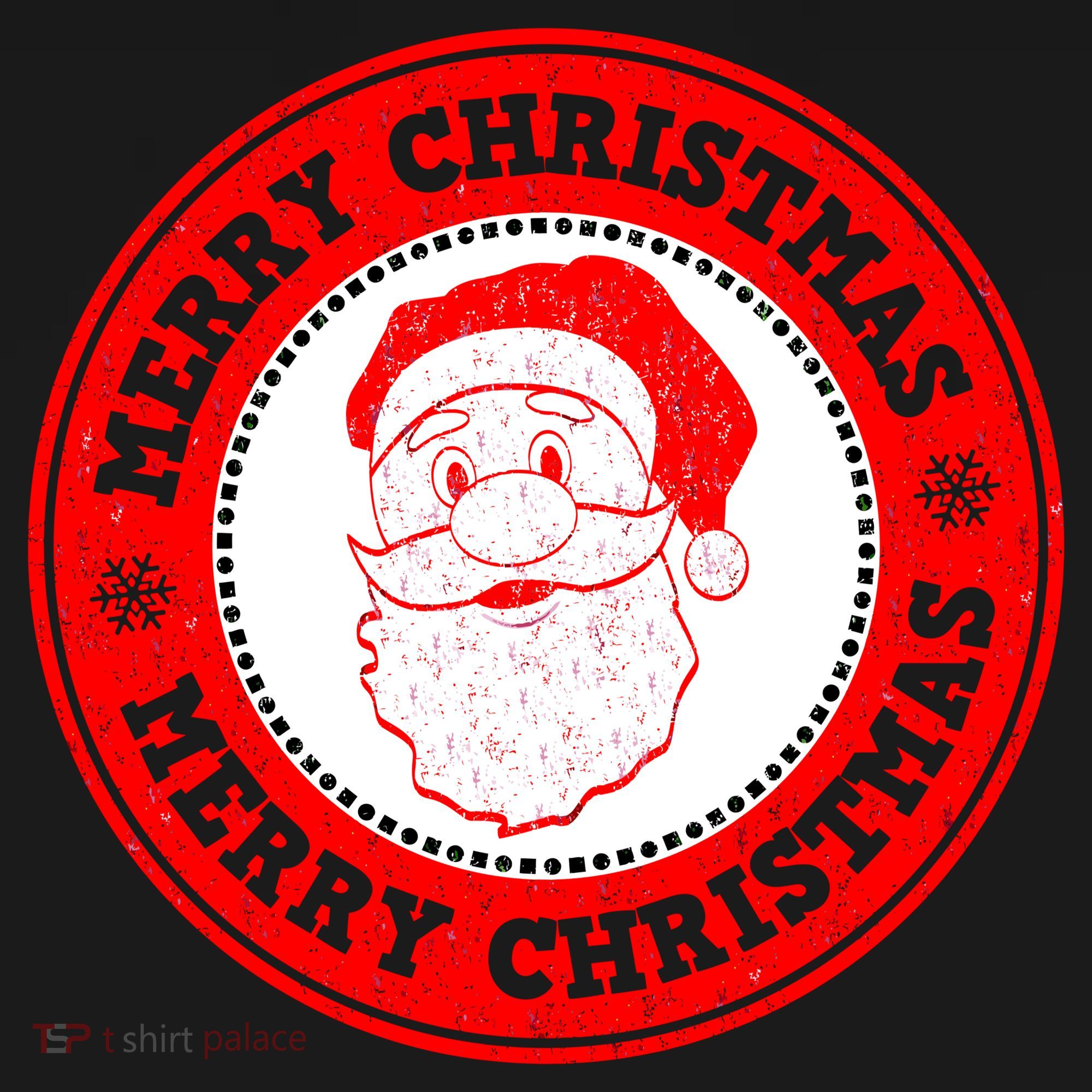 Merry Christmas Santa Claus Distressed Stamp of Approval Women's Hoodie