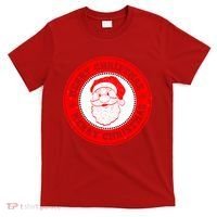 Merry Christmas Santa Claus Distressed Stamp of Approval T-Shirt thumb 0