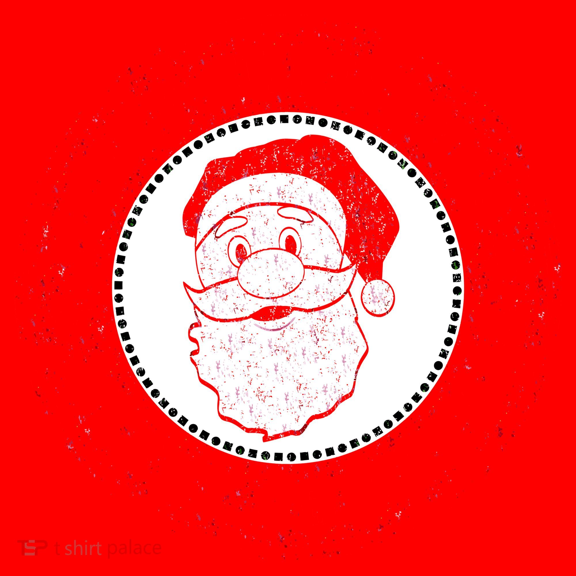 Merry Christmas Santa Claus Distressed Stamp of Approval T-Shirt