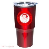 Merry Christmas Santa Claus Distressed Stamp of Approval Tumbler thumb 0