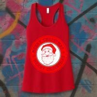 Merry Christmas Santa Claus Distressed Stamp of Approval Women's Tank Top thumb 3