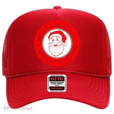 Merry Christmas Santa Claus Distressed Stamp of Approval Hat