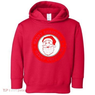 Merry Christmas Santa Claus Distressed Stamp of Approval Toddler Hoodie