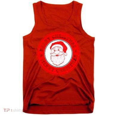 Merry Christmas Santa Claus Distressed Stamp of Approval Tank Top
