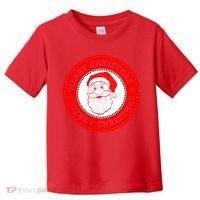 Merry Christmas Santa Claus Distressed Stamp of Approval Toddler T-Shirt thumb 0