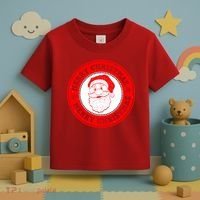 Merry Christmas Santa Claus Distressed Stamp of Approval Toddler T-Shirt thumb 3
