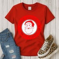 Merry Christmas Santa Claus Distressed Stamp of Approval Women's T-Shirt thumb 3