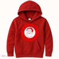 Merry Christmas Santa Claus Distressed Stamp of Approval Kids Hoodie thumb 0