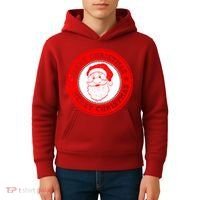 Merry Christmas Santa Claus Distressed Stamp of Approval Kids Hoodie thumb 4